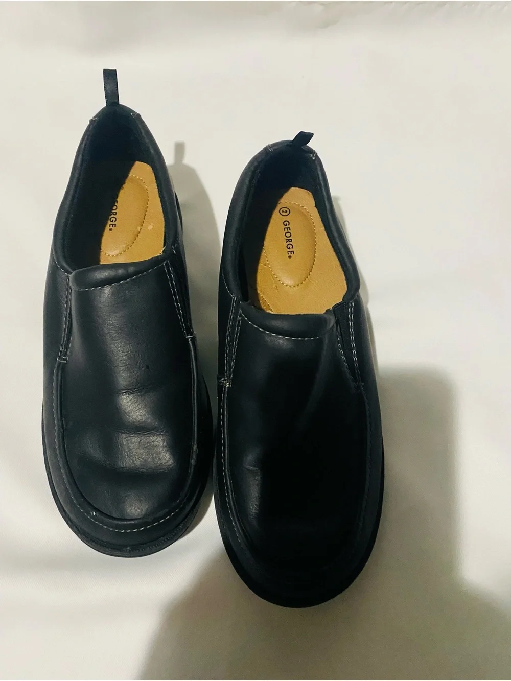George Black Slip-On Kids Dress Shoes